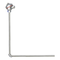 K-type Right Angle Thermocouple WRN-520 High-temperature Aluminum Liquid Silicon Carbide Protective Tube