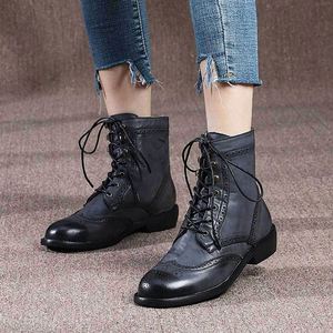 Premium Quality Women's Wide Fit Full Grain Leather Riding Boots Handcrafted Retro Genuine Leather Fleece Lined Ankle Boots - Product Image 1