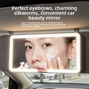 Accessori per Interni Auto, Specchietto Parasole HD Infrangibile con Luce LED, Specchio per Trucco da Auto - Product Image 5