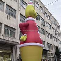 Décorations de Noël gonflables géantes sur pied, sur mesure, pour l'extérieur, ornements de Noël, Grinch gonflable