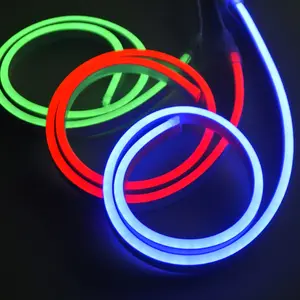 UL上市防水硅胶柔性霓虹灯绳灯带24V 12v变色RGB发光二极管霓虹灯