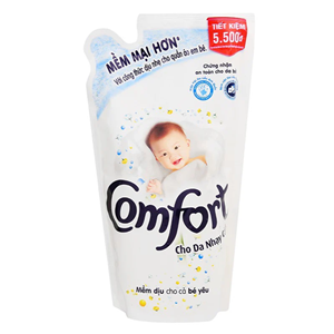 Adoucissant textile Comfort Pure pour peaux sensibles de bébé 800ml – Conditionneur de linge haute performance - Product Image 1
