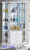 Meuble de luxe en vente chaude, design en bois, vitrine à vin blanc pour salon