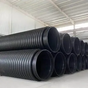 Raccords de tuyaux en PEHD Tube en plastique d'eau Pe Tuyau d'irrigation en polyéthylène de grand diamètre Tube ondulé en PEHD Carat