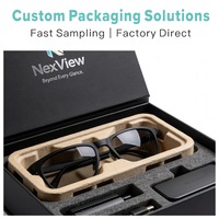 Boîte de rangement durable en carton ondulé pour lunettes, emballage robuste pour lunettes intelligentes et accessoires avec insert moulé