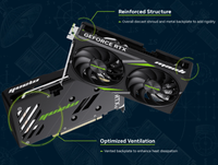 Placa Gráfica RTX 5050 NEBULA OC 8GB GDDR6 com Ventilador, PCI Express 4.0, Componentes de Hardware para Computador Desktop Gaming