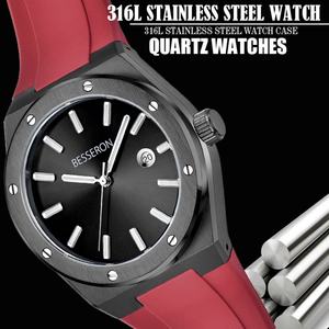 Reloj Deportivo de Lujo con Cronógrafo de Cuarzo para Hombre, Correa de Silicona Impermeable, Marca OEM, Diámetro de Esfera de 47 mm, Correa de 22 mm, Diseño Moderno - Product Image 3