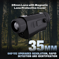 NNPO RD23S-635 Professionnel 35mm HD Thermique Monoculaire 8x Zoom Laser Télémètre Alliage d'Aluminium Durable Chasse en Plein Air