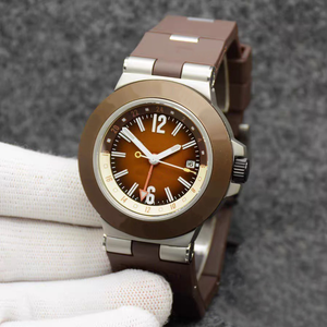 <span class=keywords><strong>Orologio</strong></span> Cronografo di Lusso con Quadrante <span class=keywords><strong>Grande</strong></span> da 40mm in Alluminio Opaco, Vetro Zaffiro, Cinturino in Gomma di Alta Qualità - Product Image 4