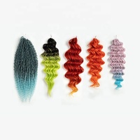 Vente en gros d'extensions capillaires Goddess Hair en fibre haute température, 30 pouces, pour tresses au crochet Water Wave et Deep Wave, à double trame, fabriquées à la machine