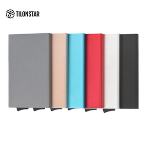 TILONSTAR TVC100A Business <b>Smart</b> Anti-RFID Aluminum Case MInimalist Pop up Bank Credit Card Holder for Women Men Daily - Product Image 4