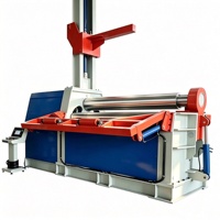 Machine à cintrer les tôles robuste à 4 rouleaux, machine à cintrer les tôles hydraulique CNC avec support supérieur et latéral