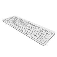 Sampel gratis sakelar gunting 100 kunci ABS Teclado 2.4Ghz Biru gigi 5.4 nirkabel RF Keyboard game