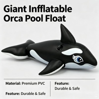Matelas flottant gonflable pour adulte en forme de baleine noire, hamac aquatique, lit flottant, flotteur de dessin animé, style unique, en PVC, capacité maximale