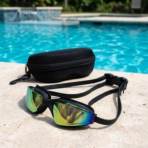 Lunettes de natation de compétition pour adultes JW-1278 (hommes et femmes) ; Lunettes de natation professionnelles avec verres PC anti-buée, protection UV et monture intermédiaire électroplaquée - Product Image 4