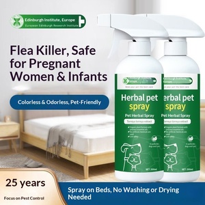 Spray anti-puces, tiques, acariens et poux <span class=keywords><strong>pour</strong></span> chiens et chats, avec déodorant naturel, en flacon plastique, 300 ml - Product Image 2