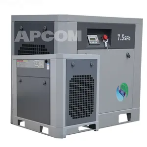 APCOM New technology low noise screw air compressor 7.5 kw 10hp