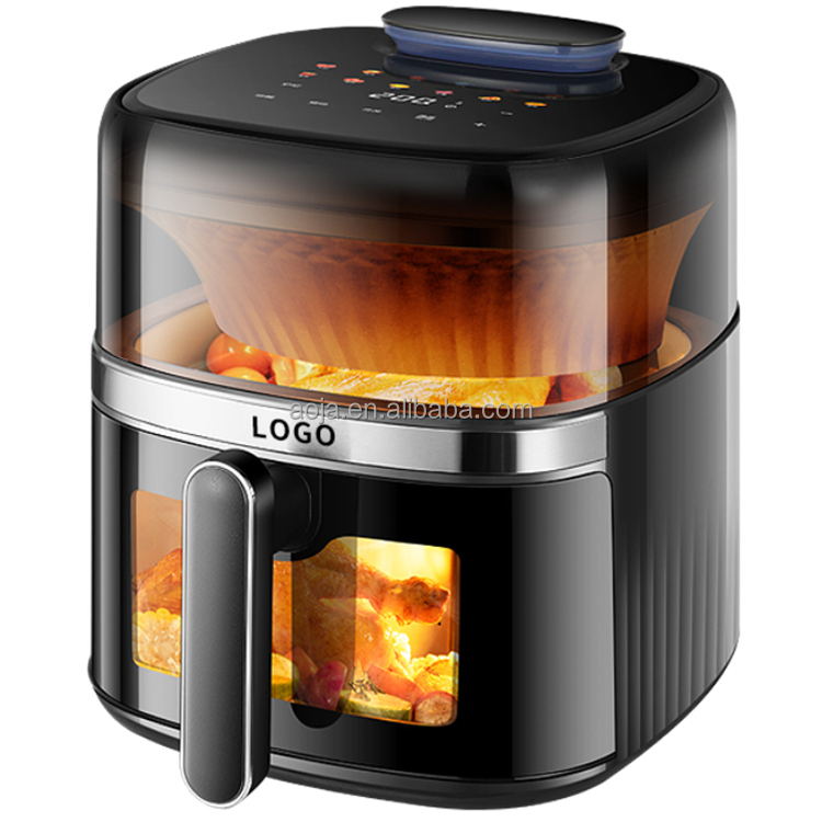 AOJA Latest Smart Multifunctional Digital Touch Control Oil Free Easyclean Electric Air Fryer Machine with Steam Water Function