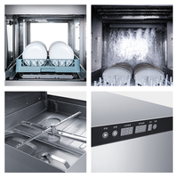 Lave-vaisselle professionnel commercial industriel en acier inoxydable 304, 60 paniers/heure, garantie complète d'un an