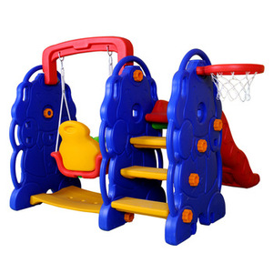 Bán Buôn Tùy Chỉnh Bán Hot Con Trượt Nhựa Trong Nhà Hoặc Ngoài Trời 3 Trong 1 Elephant Bé Slide Và Swing Set - Product Image 1