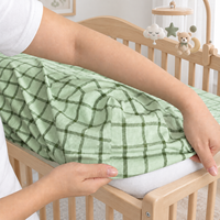 Drap-housse pour lit bébé en jersey GOTS 100 % coton super doux et respirant, pour matelas de berceau standard pour enfants