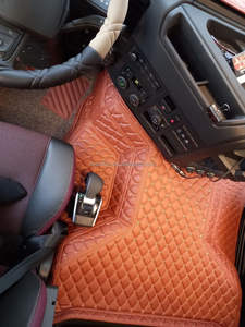 พรมปูพื้น X5/แจ๊สสำหรับผู้ชายพรมรถยนต์หนังพีวีซีแบบอัดร้อนพรมปูพื้นรถบรรทุกแฟชั่นสำหรับผู้ชาย tga/tgx/daf/volvo ขายส่ง - Product Image 5