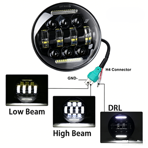 LELANPU Accessori per Moto Street Glide, Fari a LED per Harley Davidson, <span class=keywords><strong>Royal</strong></span> <span class=keywords><strong>Enfield</strong></span>, Roadking, Springer - Product Image 3