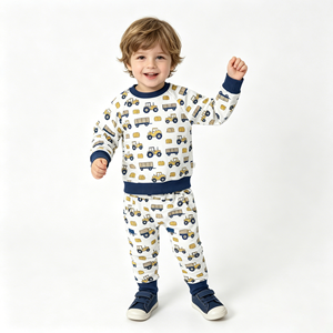 Conjunto de Pantalones y Camiseta de Manga Larga con Estampado Colorido y Lindo para Niños Pequeños, Ideal para Fiestas, Uso Diario y Salidas - Product Image 4