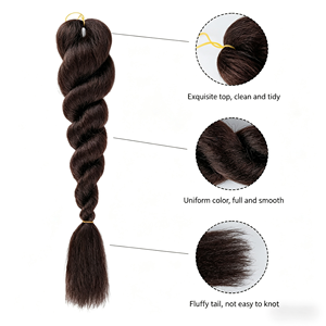 Trecce Sintetiche Ignifughe a Bassa Temperatura Fornite Direttamente dalla Fabbrica, Trecce Africane, Trecce Colorate, Doppia Trama a Macchina - Product Image 2