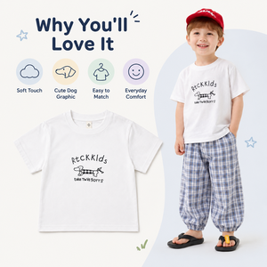 T-<span class=keywords><strong>shirt</strong></span> décontracté pour garçon MZJ, motif Teckel, doux et respirant, 72% coton, 28% polyester - Product Image 5