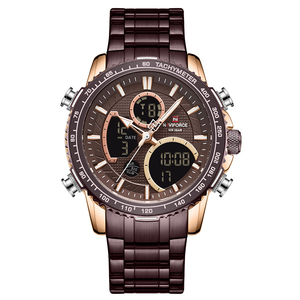 นาฬิกาควอตซ์ <span class=keywords><strong>NAVIFORCE</strong></span> 9182 รุ่นสปอร์ตสำหรับผู้ชาย นาฬิกาโครโนกราฟ สายสแตนเลส - Product Image 6