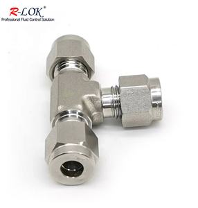 מכשיר לחץ גבוה tee 3 דרך צינור מחבר 316 צינור נירוסטה 3/8 נירוסטה - Product Image 3