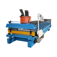 Máquina Formadora de Rollos Corrugados Trapezoidales de Doble Capa, Máquina Automática para Laminar Chapa Metálica