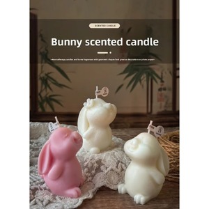 Bougie parfumée lapin pour la Fête de la Mi-Automne, bougie décorative en forme d'animal, cadeau de vacances, souvenir, ornement parfumé - Product Image 6