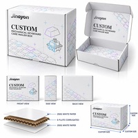 Boîte d'expédition personnalisée recyclable brillante en carton ondulé E pour clavier mécanique avec fermeture magnétique, doublure en éponge et vernis sélectif UV