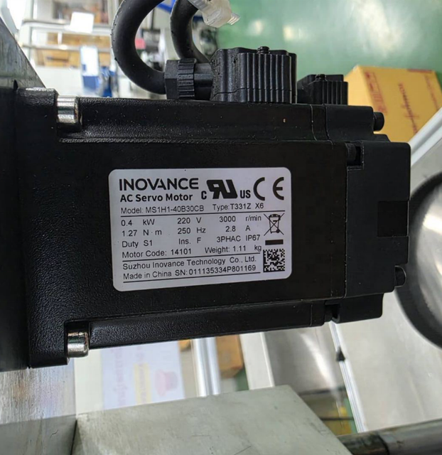 Brand New Original 100W 3000RPM 220V Servo Motor MS1H1-10B30CB-A331Z From MS1-R Series Made of Plastic in Stock for Inovance