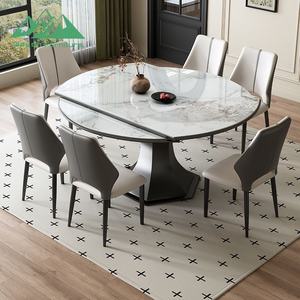 <span class=keywords><strong>Table</strong></span> à manger ronde en pierre frittée minimaliste italienne de luxe Wayon 2026, ensemble de <span class=keywords><strong>table</strong></span> à manger circulaire haut de gamme pour petit appartement - Product Image 2