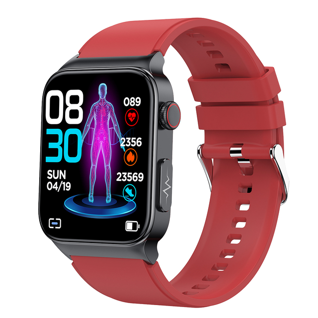 2026 Smart Watch with BT5.1 & IP68 24-hour ECG & Sleep Health Monitoring Deep Waterproof Silicone Strap Smart Wearables