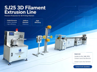 Ligne de production d'extrusion de filament pour imprimante 3D à vis simple SJ25, 1,75 mm, 2,85 mm, PLA, ABS, TPU, machine de fabrication de filament pour impression 3D