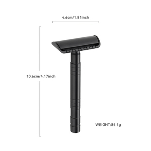 Maquinilla de afeitar de barba para hombre, de aleación de Zinc, de alta calidad, personalizada, de seguridad, de acero inoxidable, hoja de doble filo - Product Image 5