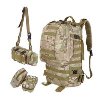 Sac à dos tactique camouflage unisexe 55L, sac à dos de randonnée de designer, imperméable, en polyester, pour le camping, les voyages et la randonnée