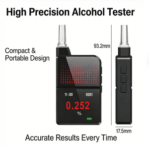 Testeur d'alcoolémie haute précision en alliage, version vocale, pour la détection de la conduite en état d'ébriété - Product Image 2