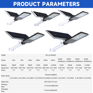 Lámpara Solar LED para Exteriores con Control Remoto, Impermeable IP67, de Aluminio Fundido a Presión, 50w 70w 100w 200w 300w 400w 500w 600w - Product Image 2
