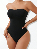 Body sans couture pour femme sans bretelles anti-dérapant amincissant Shapewear contrôle de la taille et du ventre 1pc