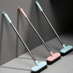 Brosse télescopique rotative à tête givrée pour le nettoyage de précision des joints, idéale pour salle de bain, cuisine, balcon, terrasse – Outil de nettoyage en profondeur sans effort - Product Image 1