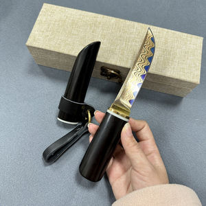 ปลอกไม้ทองแดงสำหรับล่าสัตว์มีที่จับป้องกันตนเองมีสามสีคลิปทองแดงดามัสกัสมีดไม้แปรรูปไม้มะเกลือ XF38T - Product Image 3