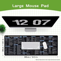 C + + programlama için büyük ofis masaüstü Mouse Pad stokta tam İngilizce kısayol tuşu kauçuk kirli dayanıklı