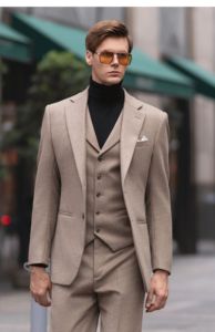 Veste de costume <span class=keywords><strong>homme</strong></span> personnalisable 2026 – Col en V élégant, taille naturelle, respirante, pour <span class=keywords><strong>mariage</strong></span>, grandes tailles, fermeture éclair - Product Image 4