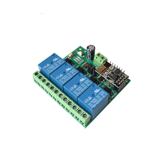 5V/12V ESP8266 ESP-01 4 Channel Wifi Relay Module Remote Control Switch for Smart Home IOT Transmission Phone APP Controller