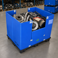 Boîte pliable en PP, robuste mais légère, conteneur en plastique réutilisable pour le stockage en vrac, largement utilisée dans l'industrie automobile et autres secteurs.